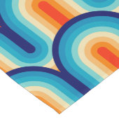 70s Rainbow Curves ロングテーブルランナー (コーナー)