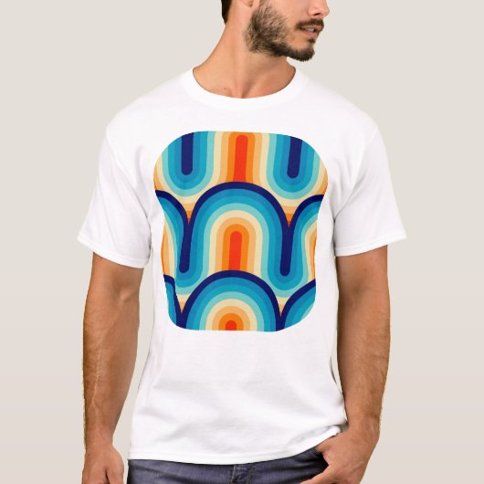 70s Rainbow Curves Tシャツ (正面)
