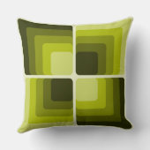 70s Rainbow Squares Monochrome Green クッション (裏面)