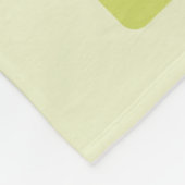 70s Rainbow Squares Monochrome Green フリースブランケット (角)
