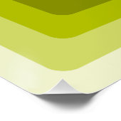 70s Rainbow Squares Monochrome Green ポスター (コーナー)