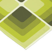 70s Rainbow Squares Monochrome Green ロングテーブルランナー (コーナー)