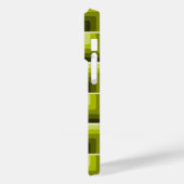 70s Rainbow Squares Monochrome Green Case-Mate iPhoneケース (裏面 / 左)