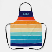 70s Rainbow Stripes エプロン (正面)