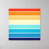 70s Rainbow Stripes キャンバスプリント (正面)