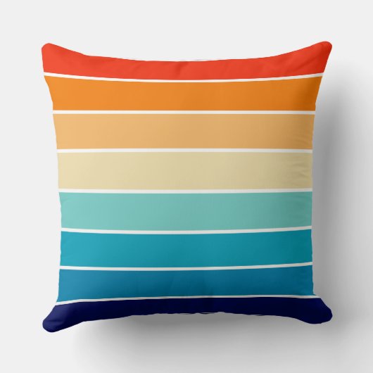 70s Rainbow Stripes クッション (裏面)