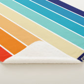 70s Rainbow Stripes シェルパブランケット (3/4)