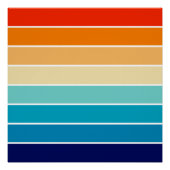 70s Rainbow Stripes ポスター (正面)