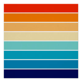 70s Rainbow Stripes ポスター