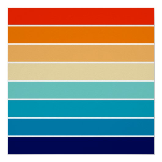 70s Rainbow Stripes ポスター (正面)