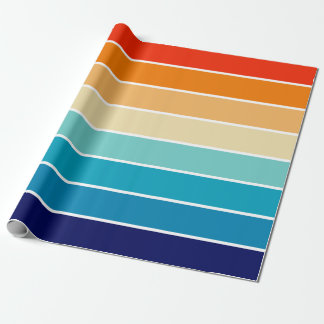 70s Rainbow Stripes ラッピングペーパー