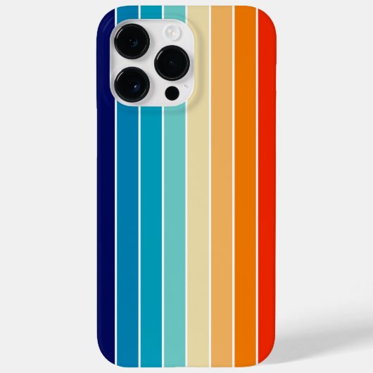 70s Rainbow Stripes Case-Mate iPhoneケース (裏面)