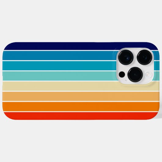 70s Rainbow Stripes Case-Mate iPhoneケース (裏面 (横))