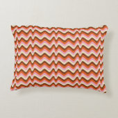 70s retro brown and pink wave pattern アクセントクッション (裏面)