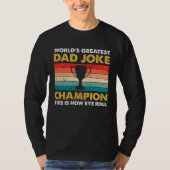 70s Retro Dad Joke Champion This Is How Eye Roll F Tシャツ (正面)