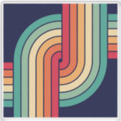 70s Retro Geometric Design シール (正面)