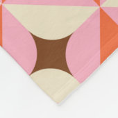 70s Retro Geometric Vintage Pattern フリースブランケット (角)