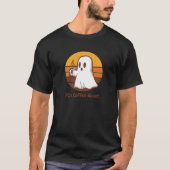 70s Retro Ghost Coffee Haunt Tシャツ (正面)