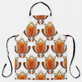 70's retro pattern material illustration70s,1970,p エプロン (正面)