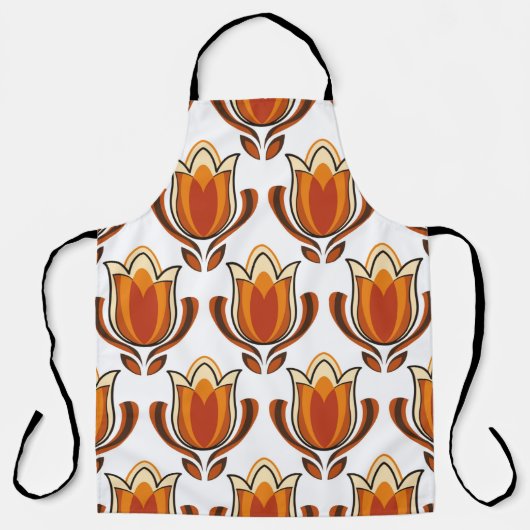 70's retro pattern material illustration70s,1970,p エプロン (正面)