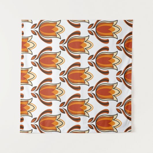 70's retro pattern material illustration70s,1970,p タペストリー (正面(横))