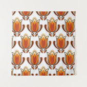 70's retro pattern material illustration70s,1970,p タペストリー (正面)