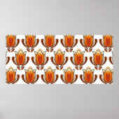 70's retro pattern material illustration70s,1970,p ポスター (正面)