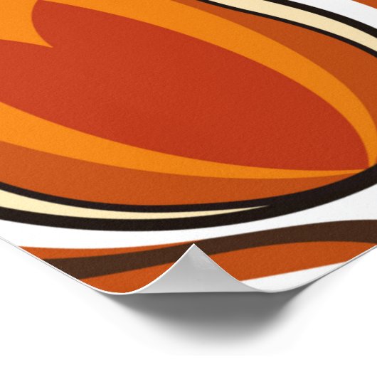 70's retro pattern material illustration70s,1970,p ポスター (角)