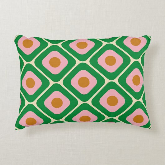 70's Retro Seamless Pattern. 60s and 70s Aesthetic アクセントクッション (正面)