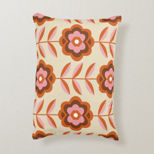 70's Retro Seamless Pattern. 60s and 70s Aesthetic アクセントクッション (裏面(縦))