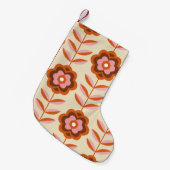 70's Retro Seamless Pattern. 60s and 70s Aesthetic スモールクリスマスストッキング (正面 (吊り時))