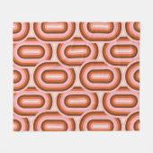 70's Retro Seamless Pattern. 60s and 70s Aesthetic フリースブランケット (正面(横))