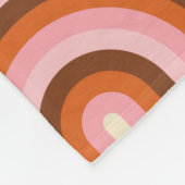 70's Retro Seamless Pattern. 60s and 70s Aesthetic フリースブランケット (角)