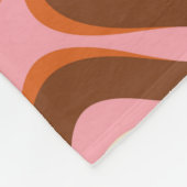 70s Retro Seamless Pattern in Orange, Brown, Pin フリースブランケット (角)