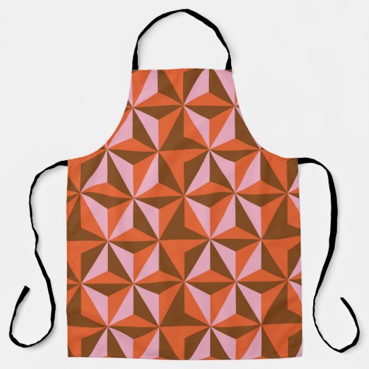 70s retro vintage pattern background エプロン (正面)