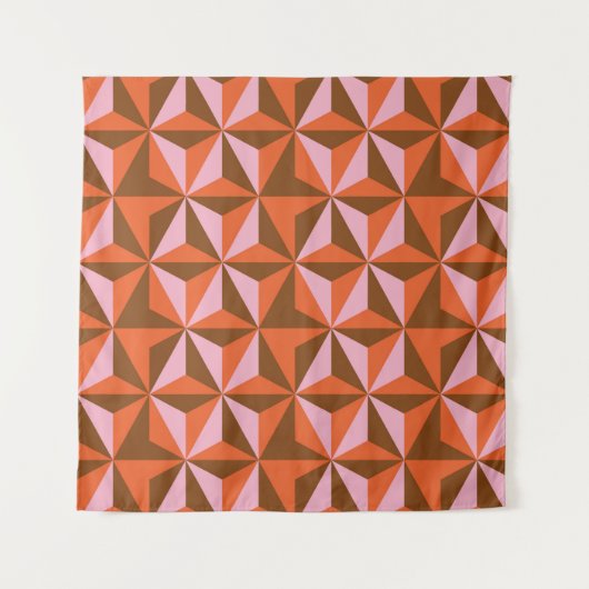70s retro vintage pattern background タペストリー (正面)