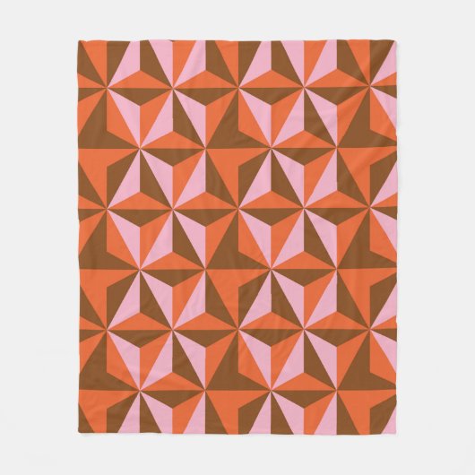 70s retro vintage pattern background フリースブランケット (正面)