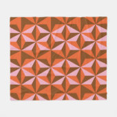 70s retro vintage pattern background フリースブランケット (正面(横))
