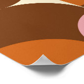 70s retro vintage pattern backgroundvintage, geome ポスター (角)