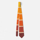 70s Retro Vintage Style Geometric Pattern ネクタイ (裏面)