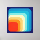 70s Square Rainbow キャンバスプリント (正面)