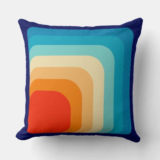 70s Square Rainbow クッション (正面)