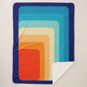 70s Square Rainbow シェルパブランケット (正面)