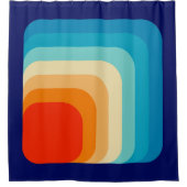 70s Square Rainbow シャワーカーテン (正面)