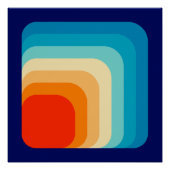 70s Square Rainbow ポスター (正面)