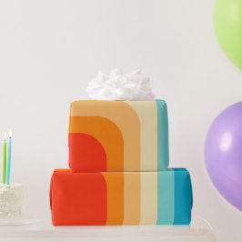 70s Square Rainbow ラッピングペーパー