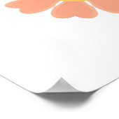 70s Style Happy Flower Graphic ポスター (角)