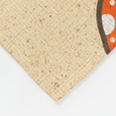 70s Style Retro Mushrooms フリースブランケット (角)