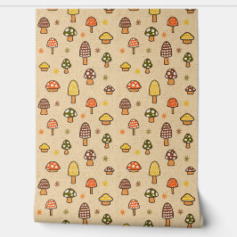 70s Style Retro Mushrooms 壁紙