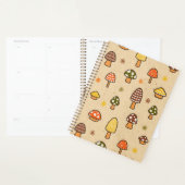 70s Style Retro Mushrooms Spiral Notebook プランナー手帳 (ディスプレー)